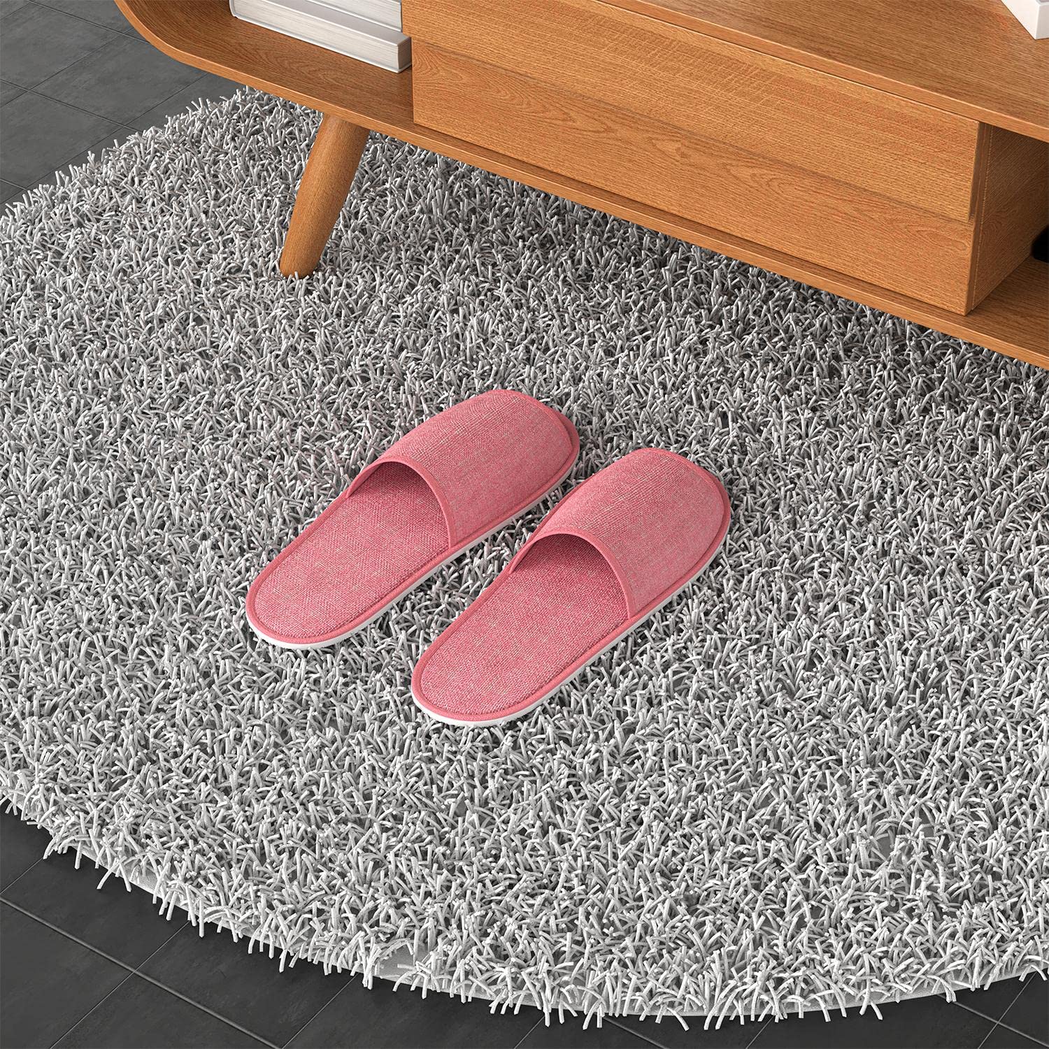 Maeline Bulk 18 Pairs Disposable Slippers – Open-Toe Linen Slippers for Guests, Hotels & Home