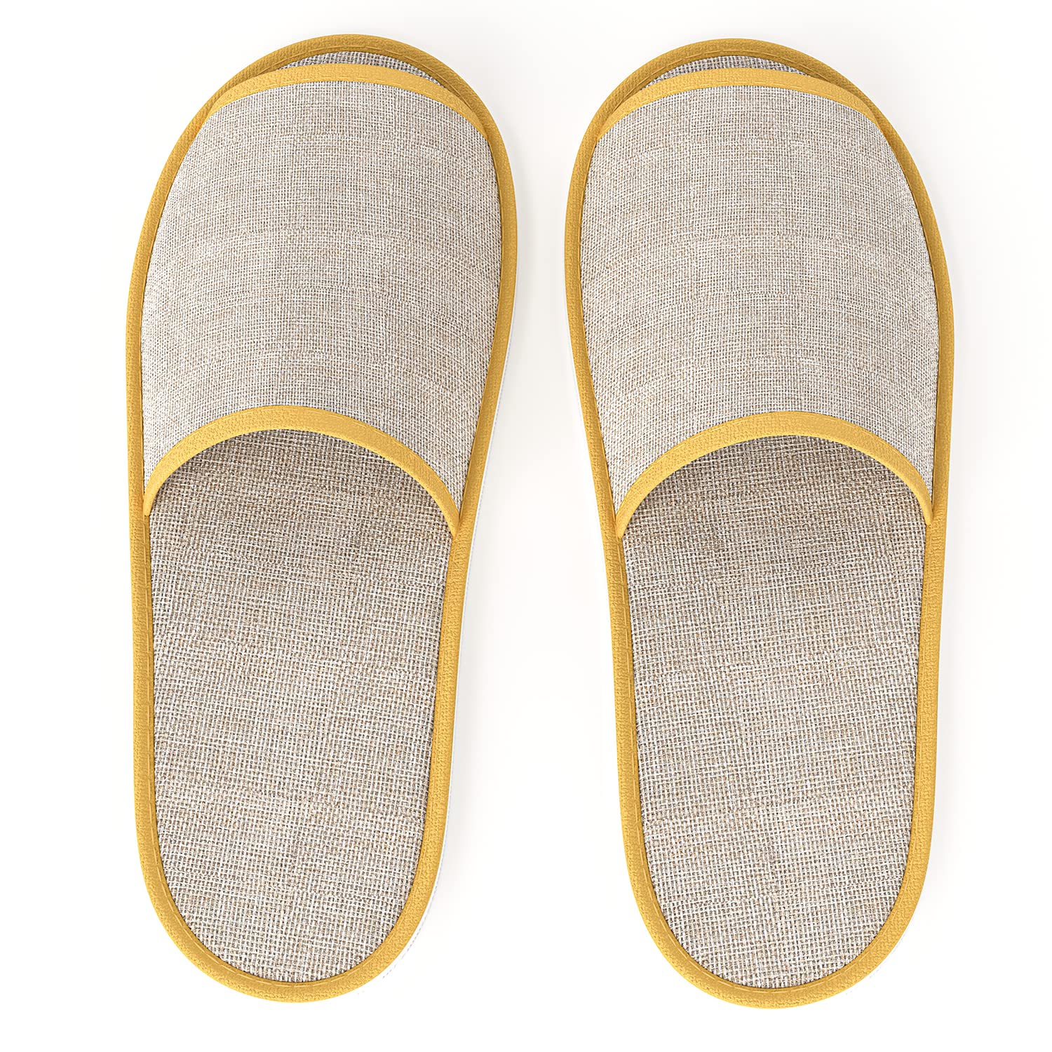 Maeline Bulk 18 Pairs Disposable Slippers – Open-Toe Linen Slippers for Guests, Hotels & Home