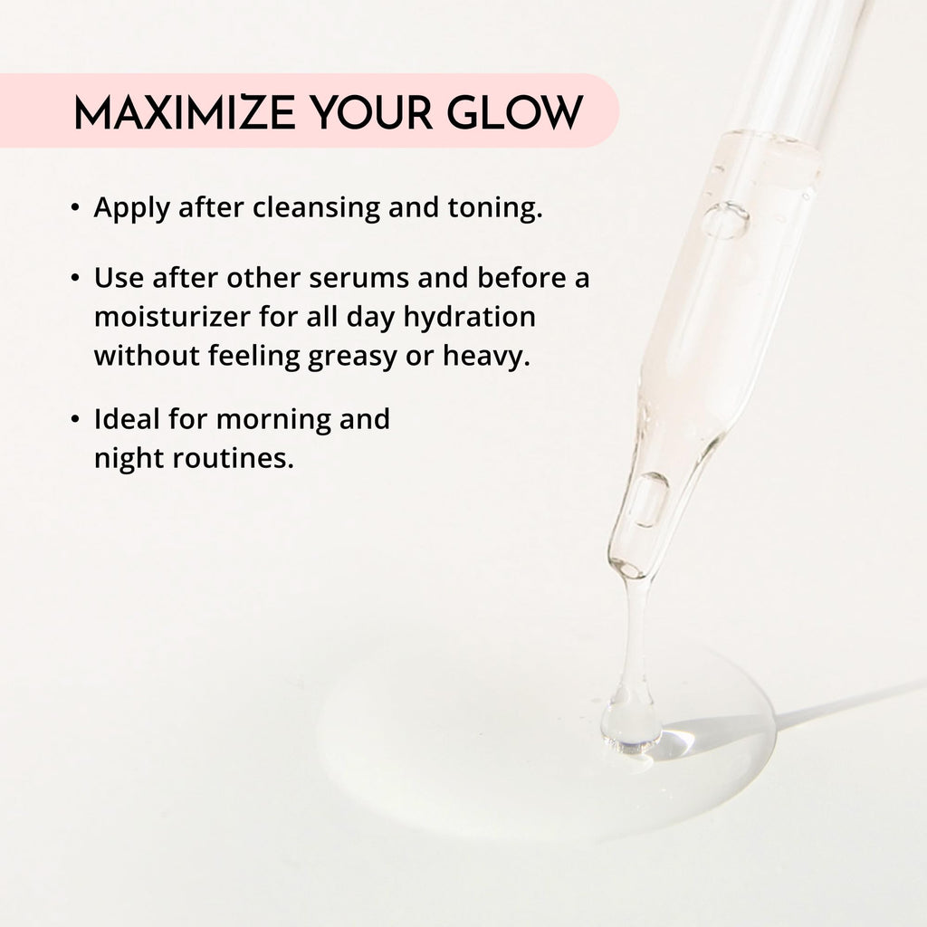 MAELOVE Hydrator Hyaluronic Acid B5 Serum with Resveratrol — Dewy Glow, Lightweight