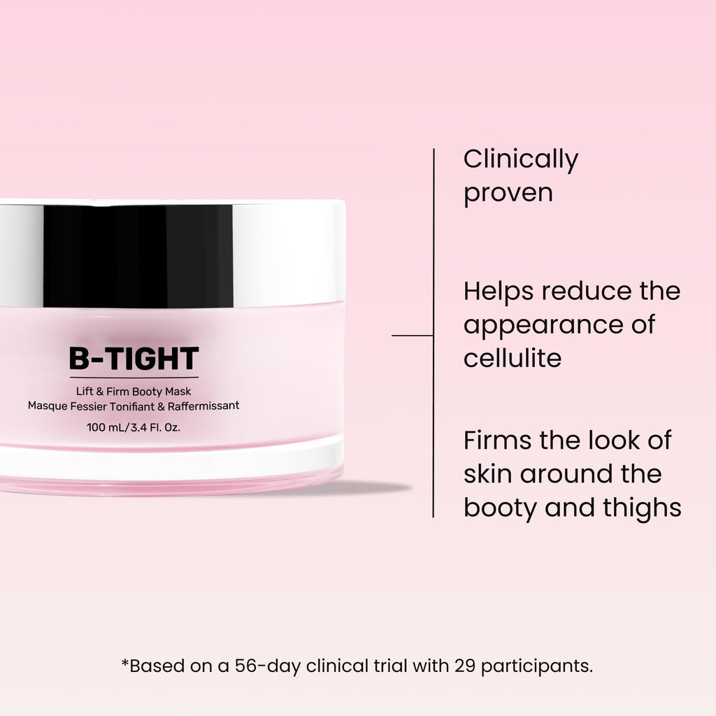MAELYS B-TIGHT Lift & Firm Booty Mask – Tighten & Smooth Butt & Thigh Skin (Caffeine & Brazilian Peppertree) 3.4 Fl Oz