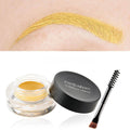 MAEPEOR 12 Colors Eyebrow Pomade – Waterproof, Long-Lasting Cream Gel with Brush for Daily or Cosplay (06 Daffodil)