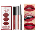 MAEPEOR All In One Lip Kit 3 in 1 Lip Liner Lip Gloss Lipstick Kit 06 Red High Heels