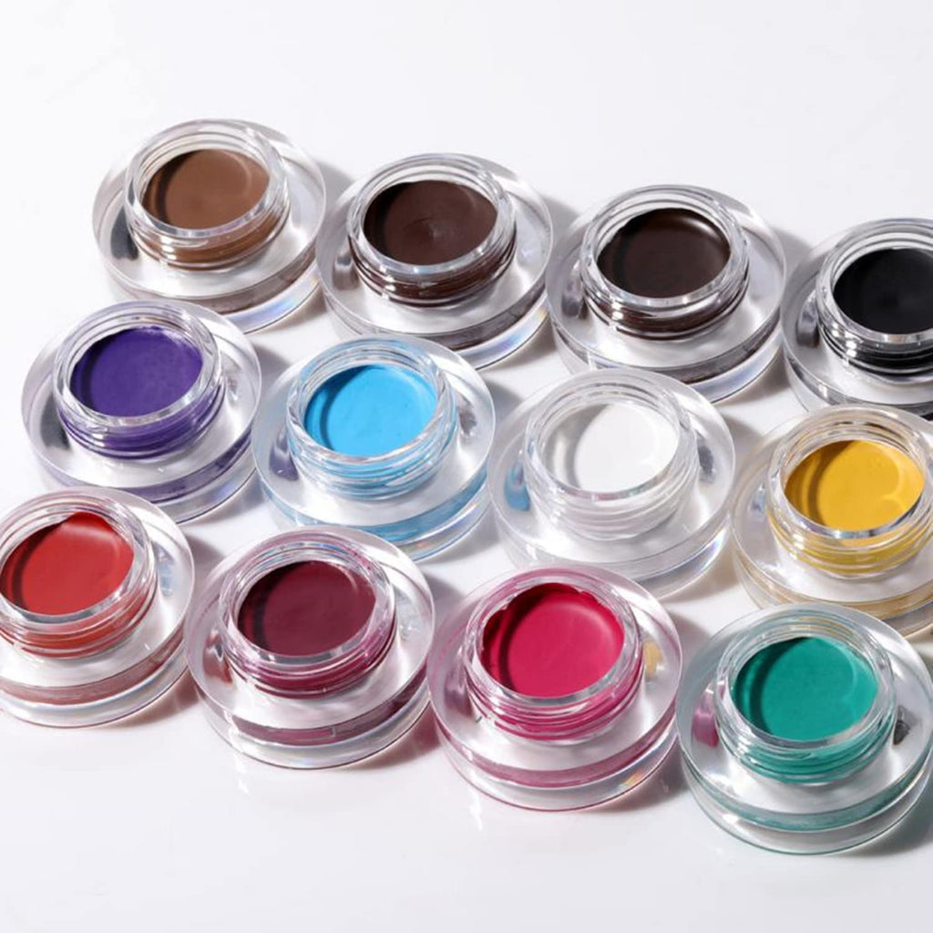 MAEPEOR 12 Colors Eyebrow Pomade – Waterproof, Long-Lasting Gel with Brush (07 Bright Red)
