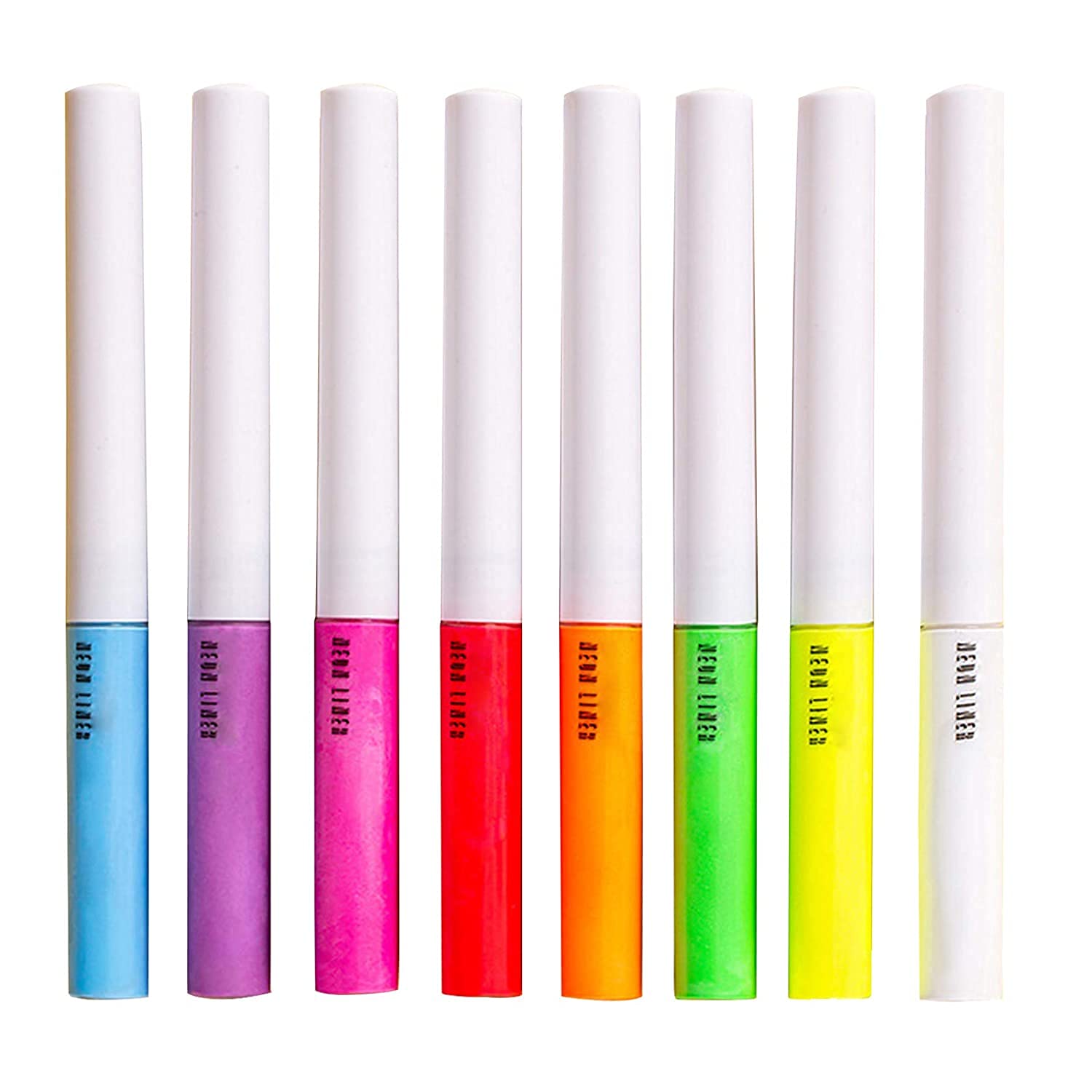 MAEPEOR Matte Liquid Eyeliner Set – 8 Neon Colors, Waterproof & Smudge-Proof