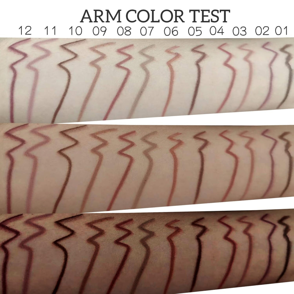 MAEPEOR Nude Lip Liner Set – 12 Highly Pigmented, Long-Lasting, Waterproof Matte Lip Liners (Color 01)