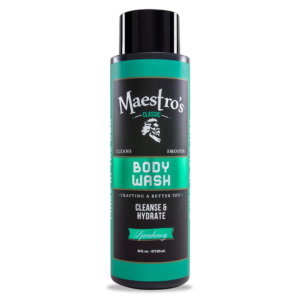 Maestro's Classic Bath Wash – Conditioning Body Wash for Men | Speakeasy Blend, 16 oz
