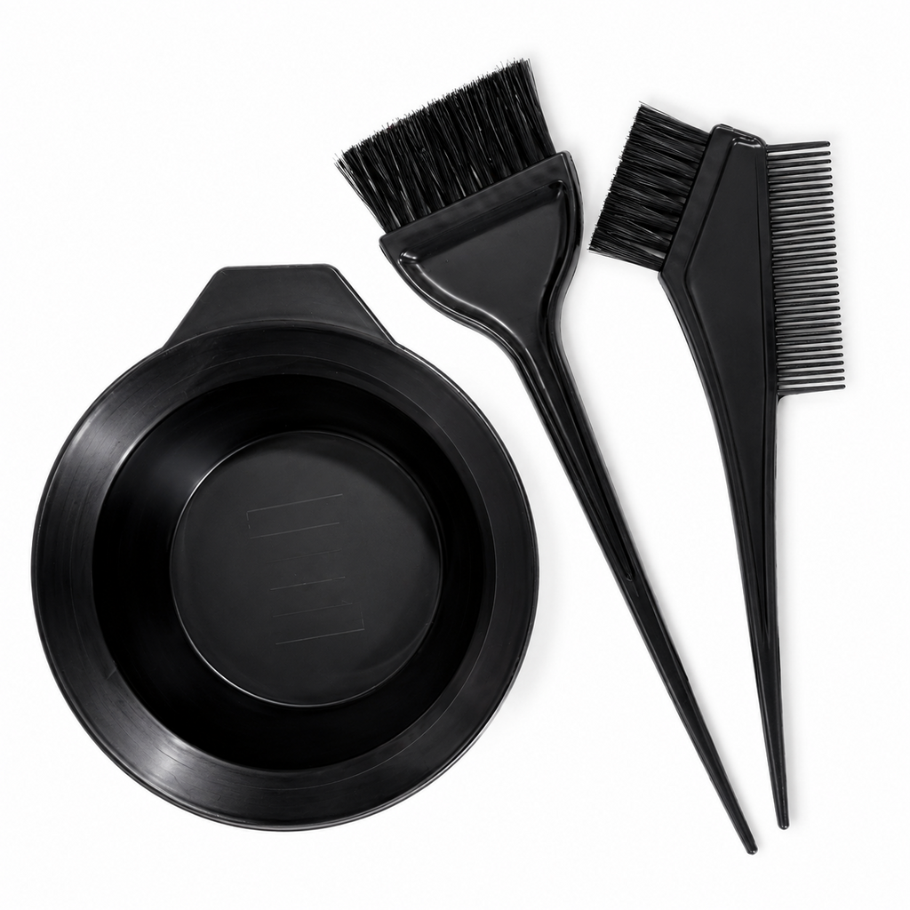 Magic Collection Mixing Bowl + 2 Colouring Brush Set Precise Colour Application 3 Pieces