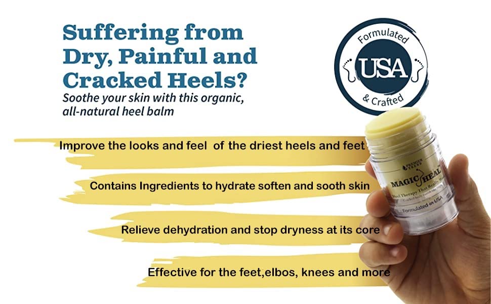 MagicHeal Heel Therapy – Hydrating Organic Foot Cream for Dry, Cracked Heels | MAGIC HEAL
