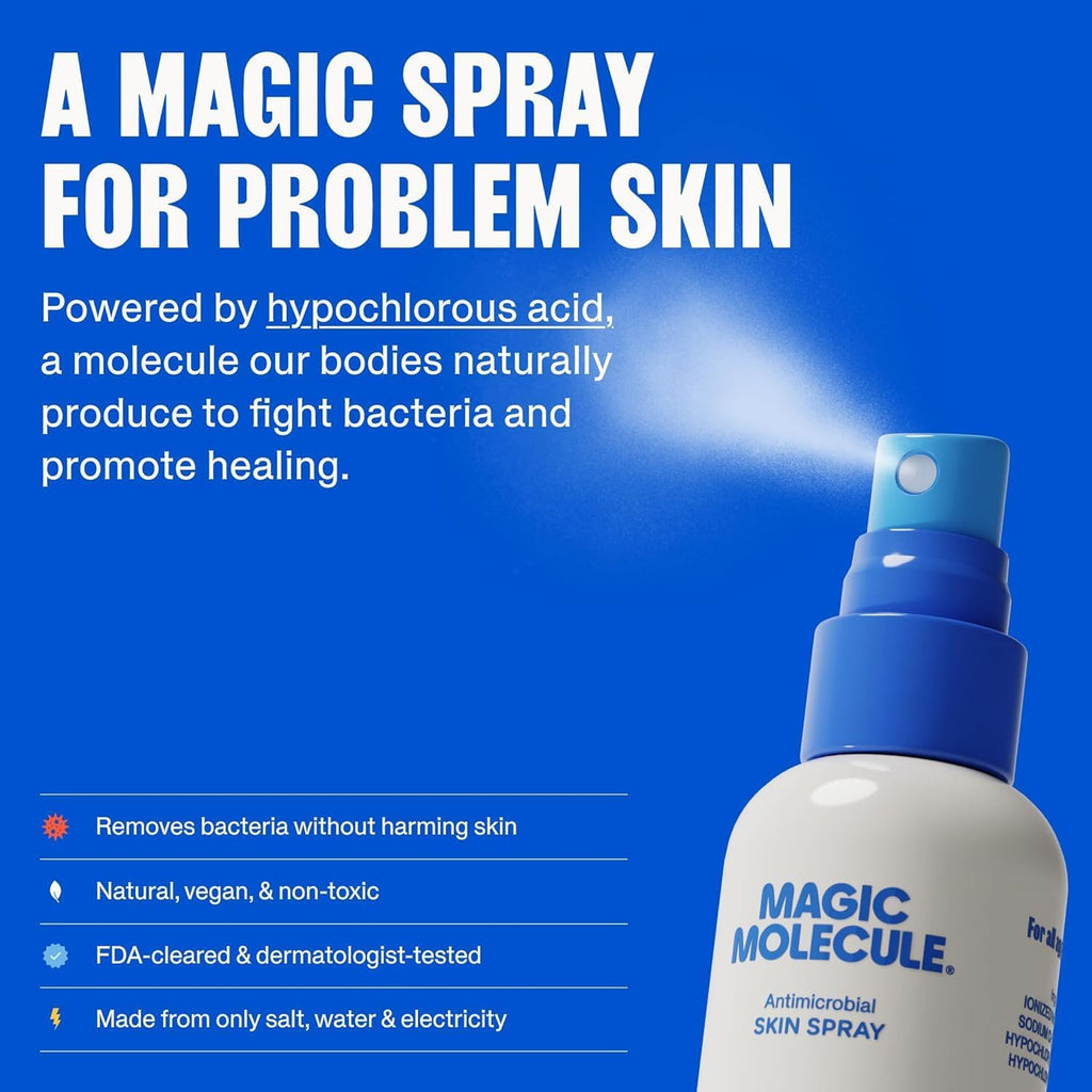 Magic Molecule Hypochlorous Acid Spray – Soothing Facial Mist Bundle (8oz + 2x3.4oz)