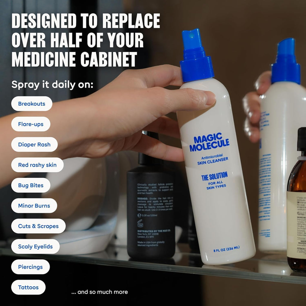 Magic Molecule Hypochlorous Acid Spray – Soothing Facial Mist Bundle (8oz + 2x3.4oz)