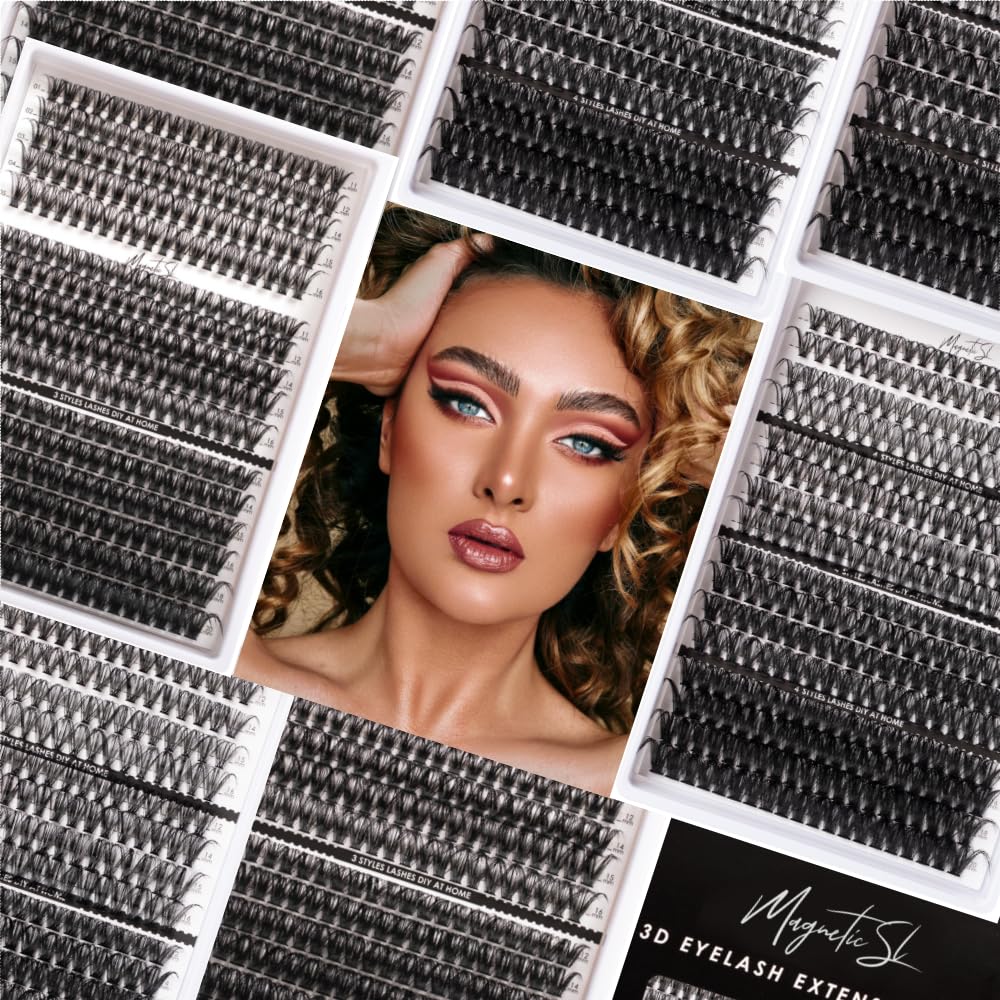 Magnetic SL Lash Clusters Kit 320pcs – DIY Lash Extensions (12–20mm)