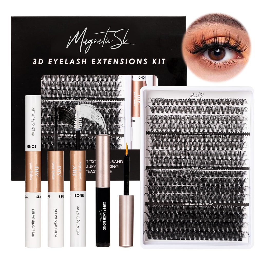 Magnetic SL Lash Clusters Kit 320pcs – DIY Lash Extensions (12–20mm)