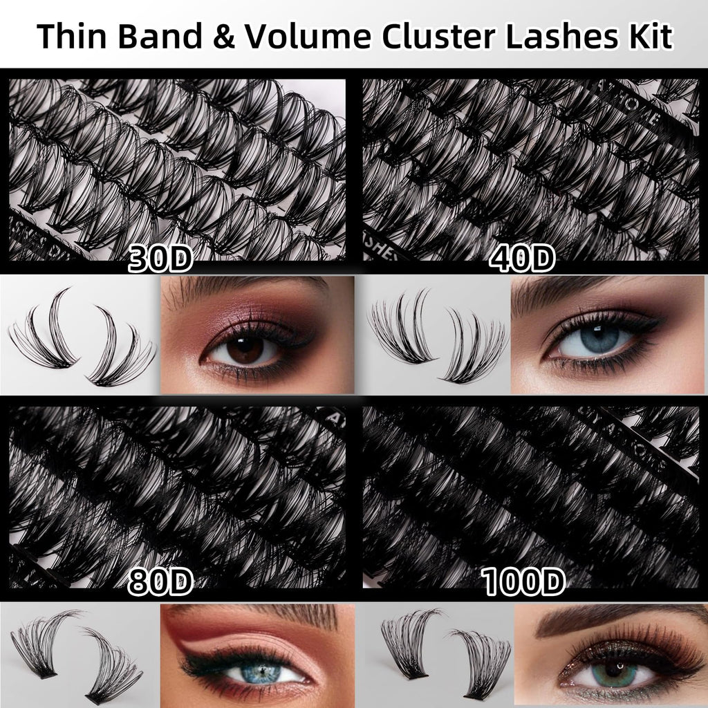Magnetic SL Lash Clusters Kit 320pcs – DIY Lash Extensions (12–20mm)