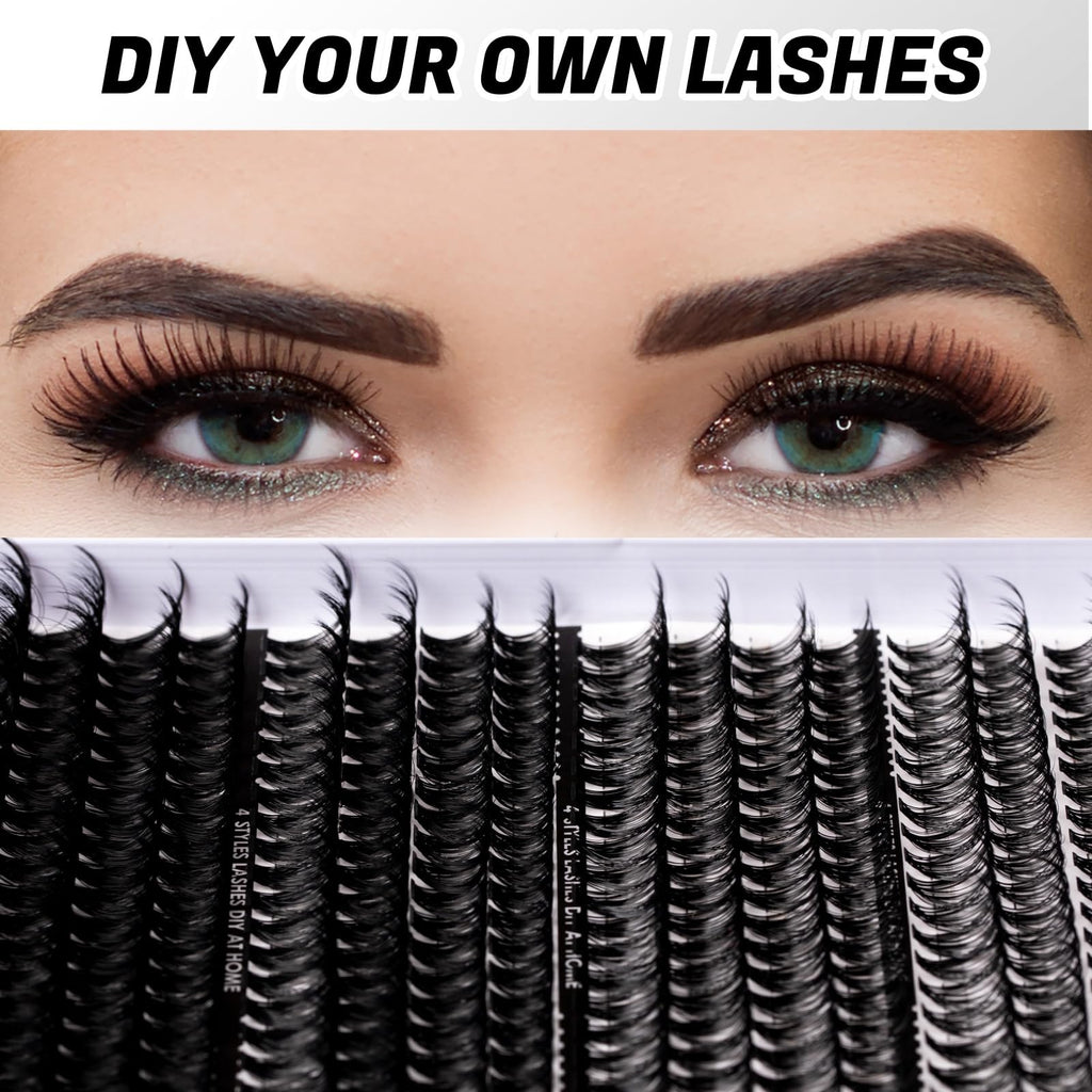 Magnetic SL Lash Clusters Kit 320pcs – DIY Lash Extensions (12–20mm)