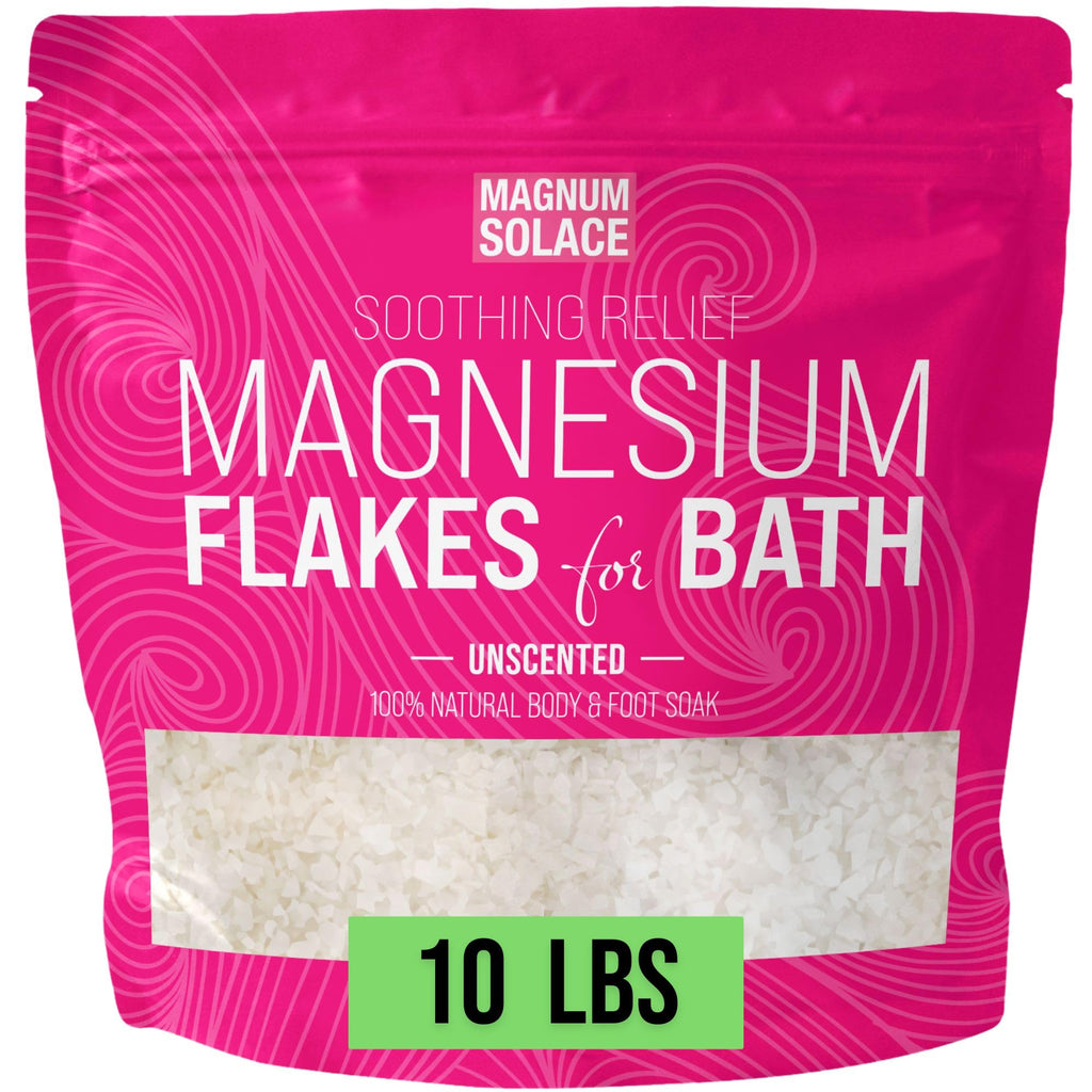 Magnesium Flakes for Bath | Pure Magnesium Chloride, 10 LBS - Magnum Solace