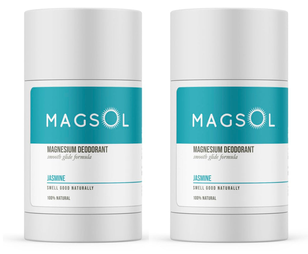 MagSol Organics Aluminum Free Deodorant for Women – Jasmine, 2 Pack (4-Ingredient)