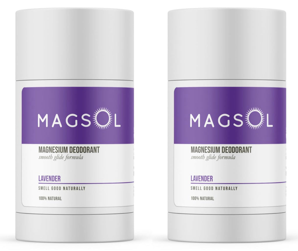 MAGSOL Natural Deodorant for Men & Women - Aluminum Free, Lavender, 2 Pack