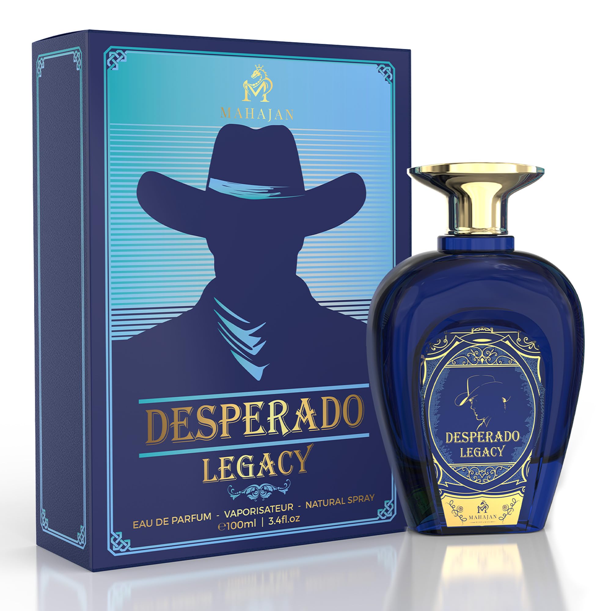 Mahajan Desperado Legacy Eau de Parfum – Ocean Fresh & Salted Citrus, 3.4 oz