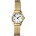 Sekonda Ladies Basic White Dial Gold Plated Stainless Steel Expander Bracelet Watch 4134B