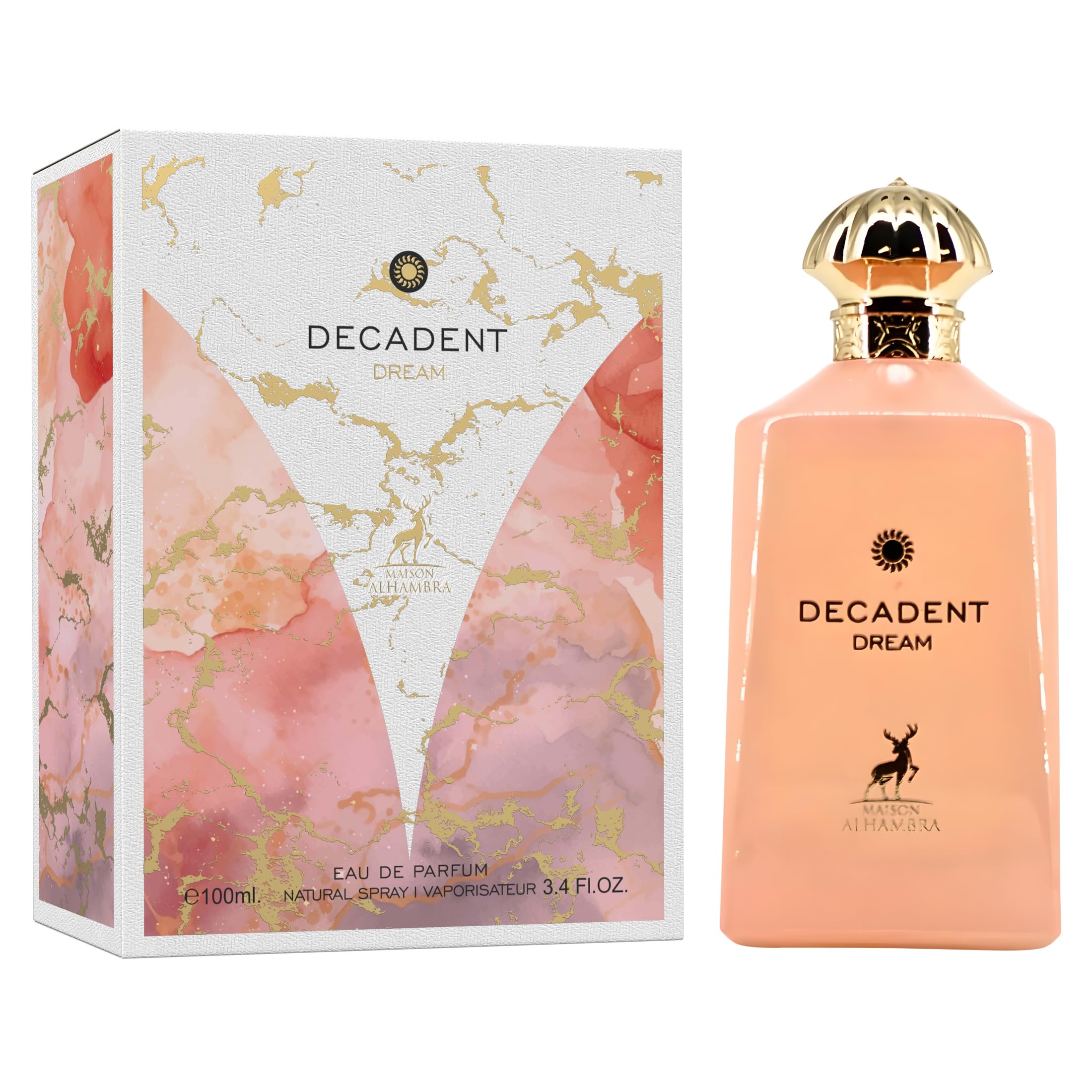 Maison Alhambra Decadent Dream Eau de Parfum Spray - 100 ml | Unisex Sweet Floral with Warm Resinous Depth