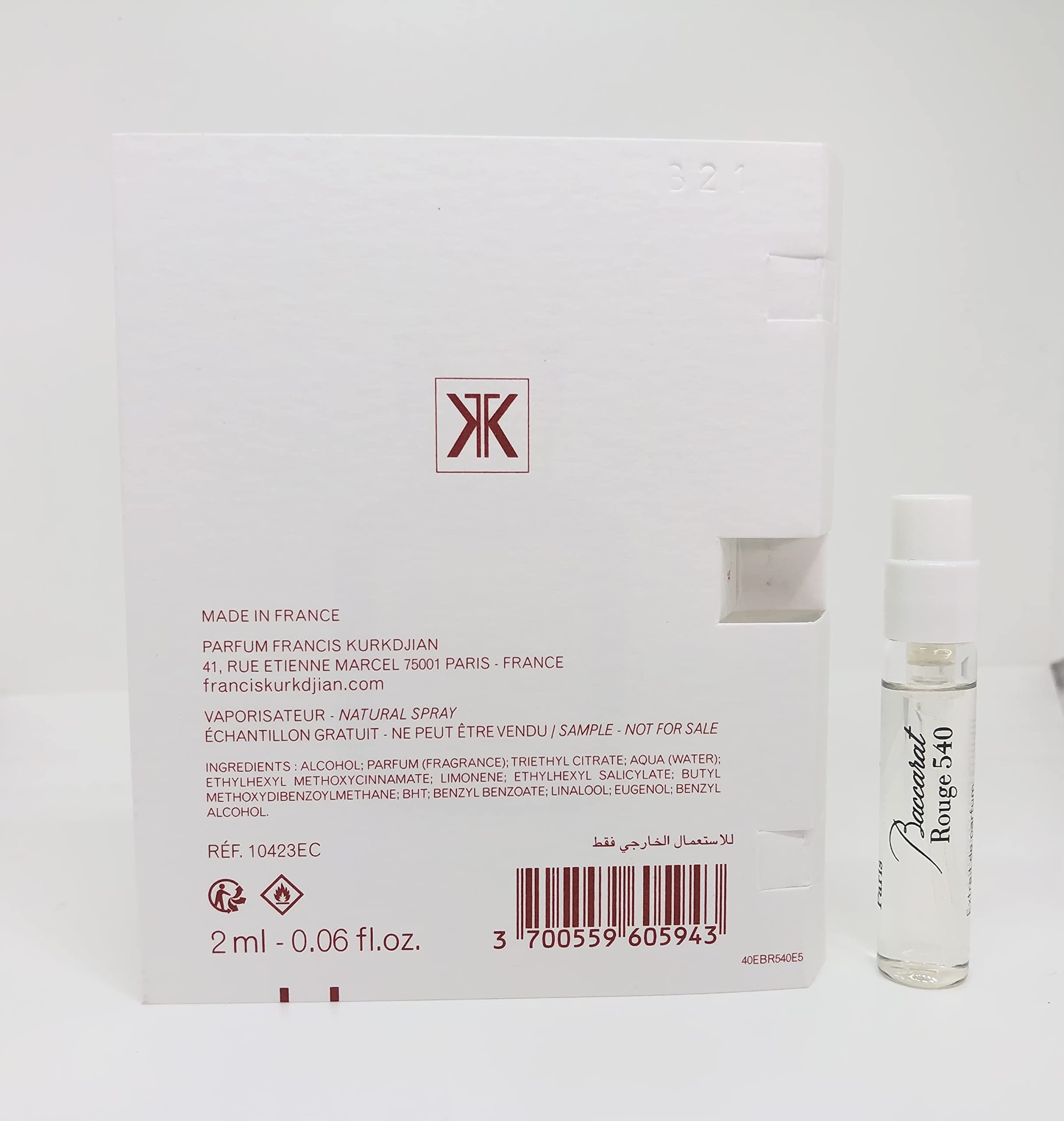 Maison Francis Kurkdjian Baccarat Rouge 540 Extrait de Parfum – 2ml Vial Sample Spray