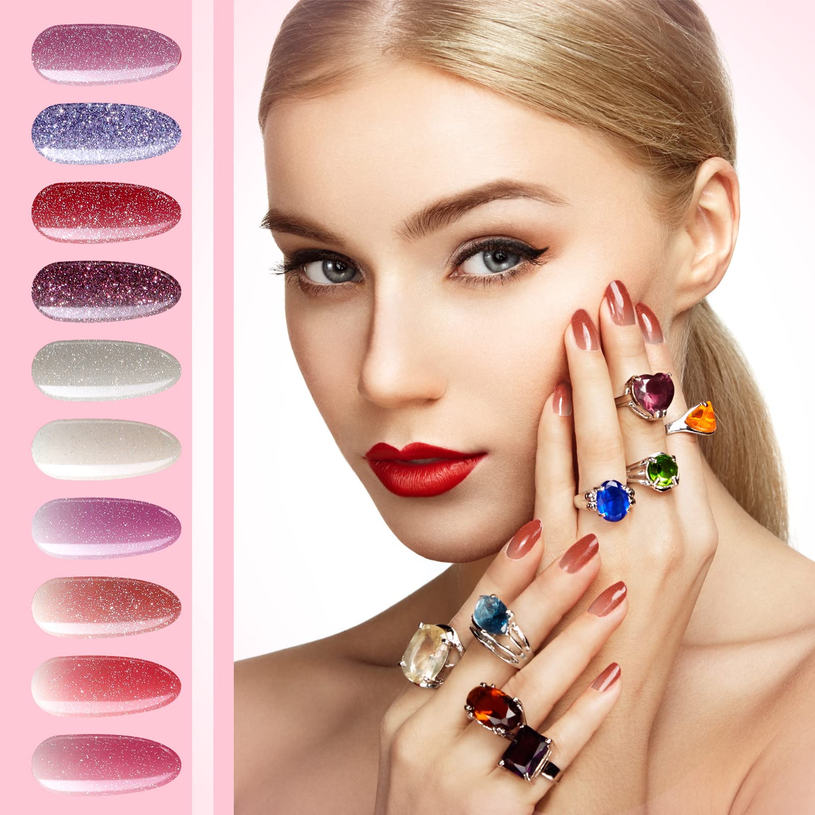 Maitys 336 Pieces Full Wrap Nail Sticker Set with File | Self-Adhesive Gel Nail Art