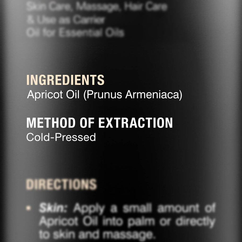 Majestic Pure Apricot Oil – 100% Pure Cold-Pressed Apricot Kernel Oil for Skin, Hair, Massage & Essential Oil Dilution | 16 fl oz
