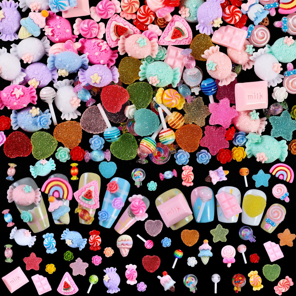 Major Dijit 3D Mix Color Nail Charms – 24 Styles for Nail Art & DIY Crafts
