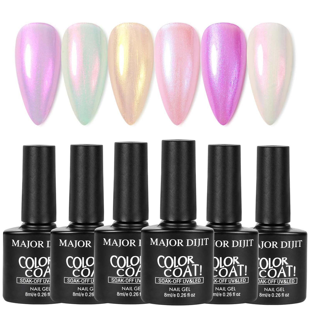 Major Dijit Acrylic Nail Kit Starter Set — Seasons Color-B1: White Pink Clear Powders, Gel Polish, UV Lamp, Beginner Tools
