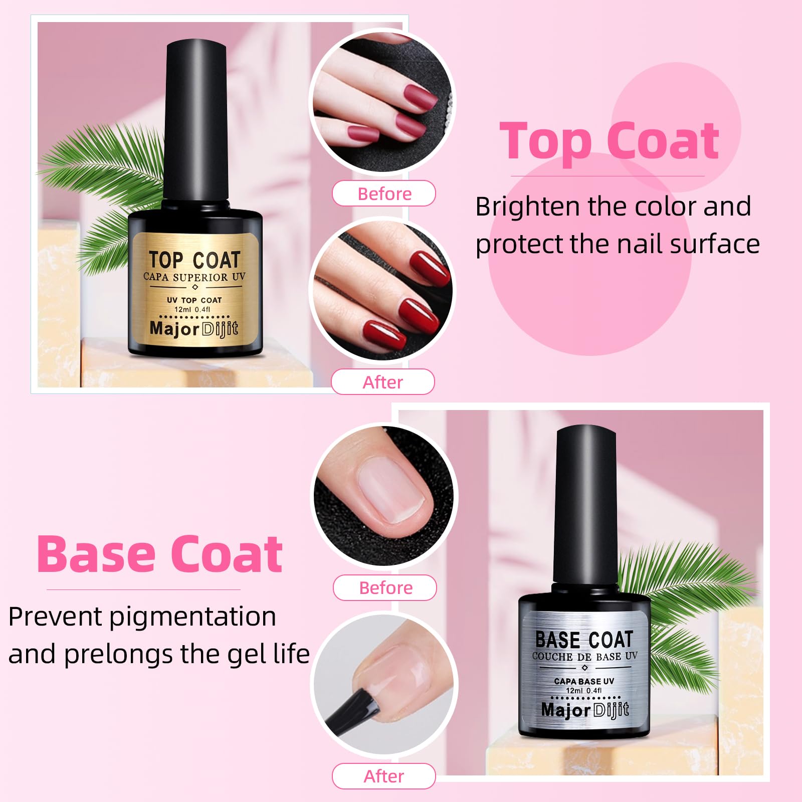Major Dijit Complete Acrylic Nail Starter Kit with LED Lamp – DIY Nail Art for Home & Salon