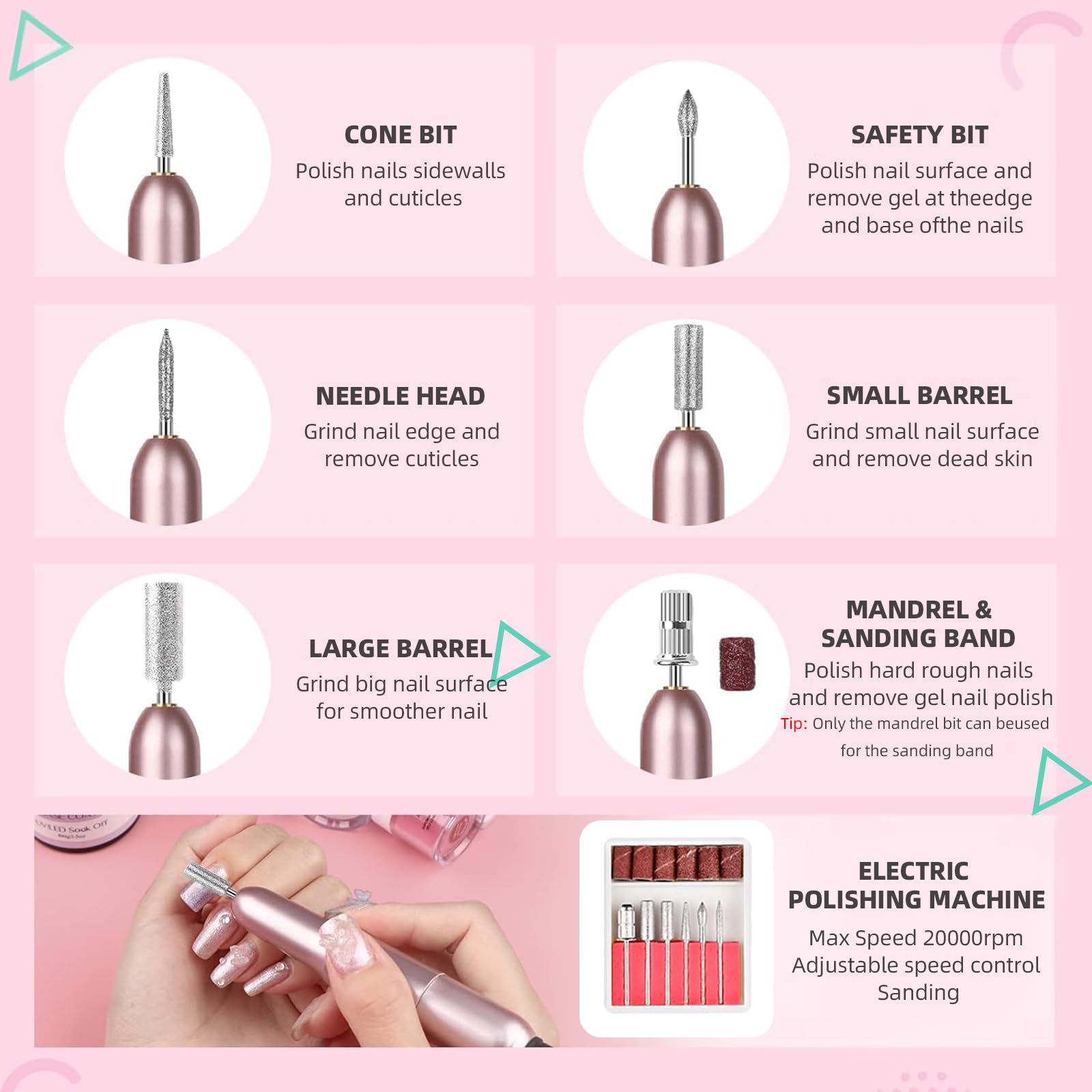 Major Dijit Acrylic Nail Kit with LED Lamp & Drill – 12 Colors, Base/Top Coats, Tips & Charms