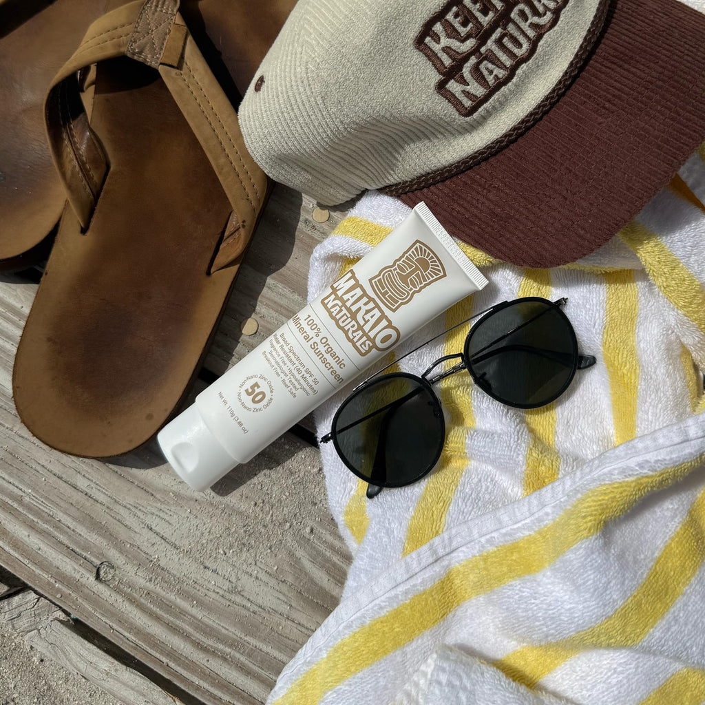 Makaio Naturals SPF 50 Mineral Sunscreen – Unscented, Face & Body, Non-Nano Zinc, Reef Safe, Vegan