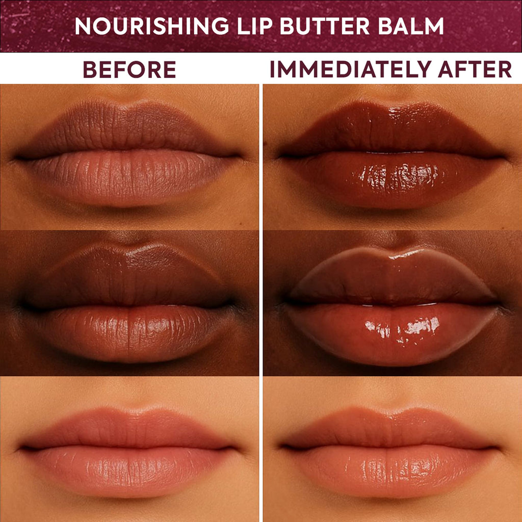Makari Brown Sugar Lip Butter Balm (0.5 oz) – Lightweight Non-Sticky Lip Moisturizer