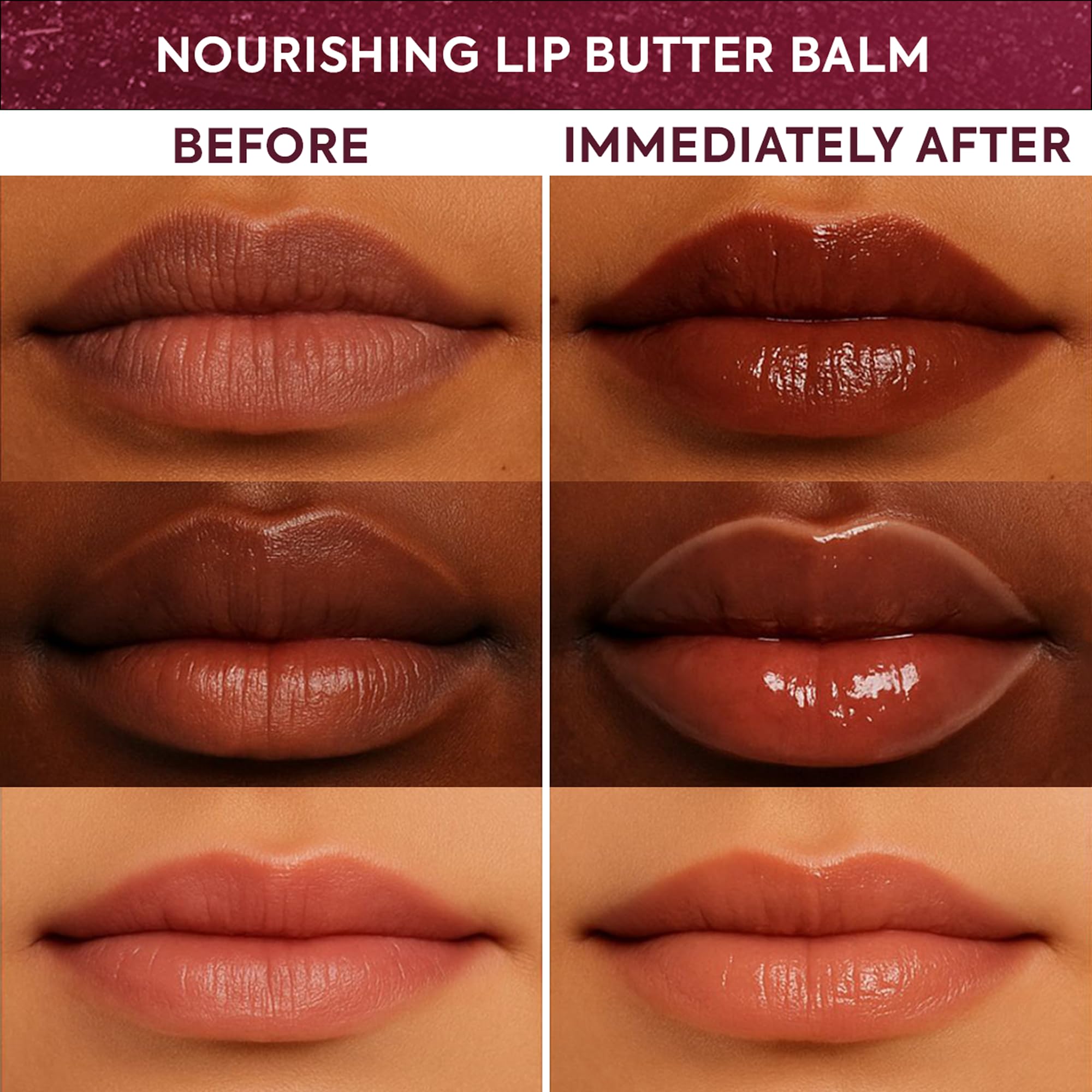 Makari Brown Sugar Lip Butter Balm (0.5 oz) – Lightweight Non-Sticky Lip Moisturizer