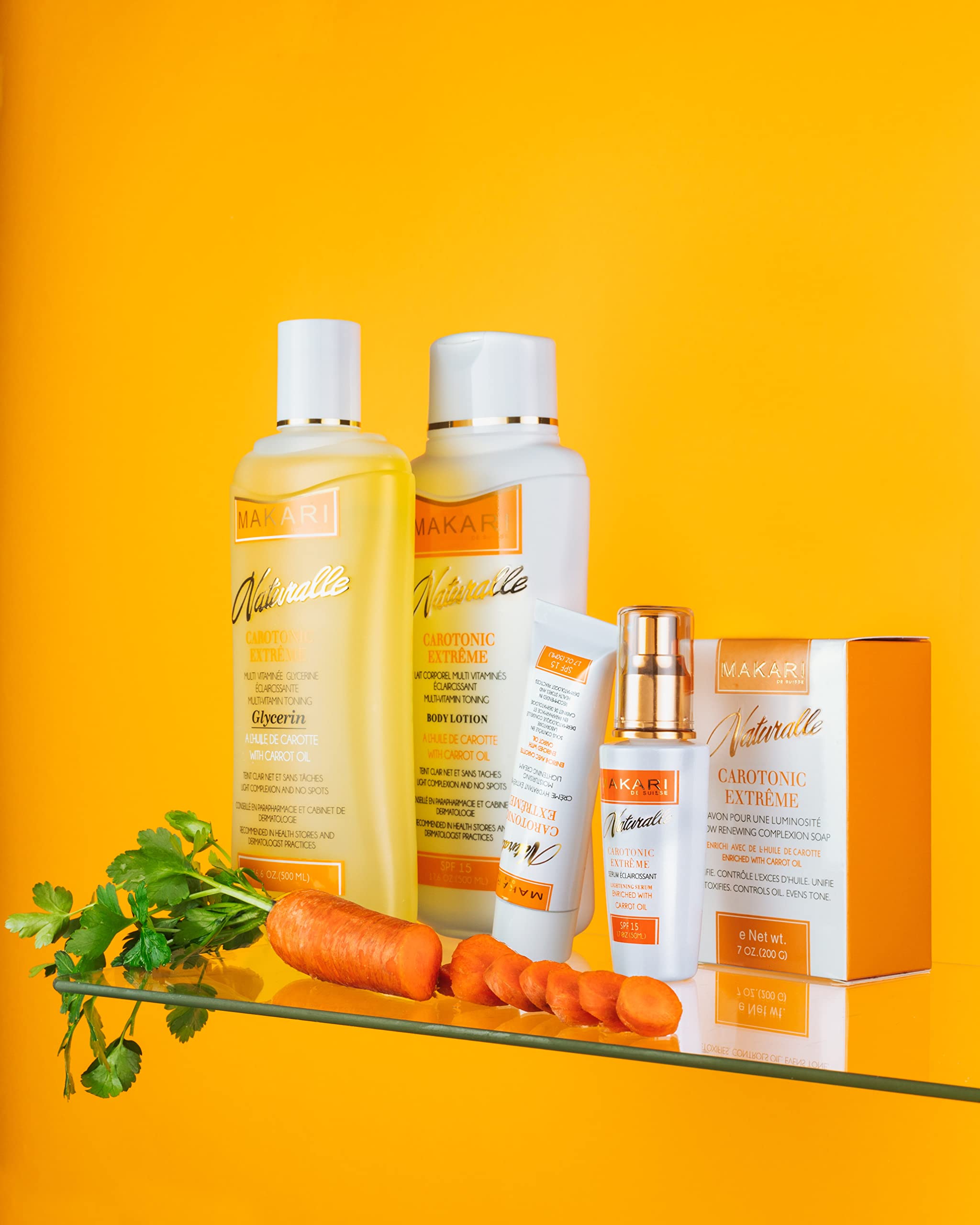 MAKARI Carotonic Extreme Body Lotion (17.6 oz) | Balance Oil, Fade Marks, Brighten Skin