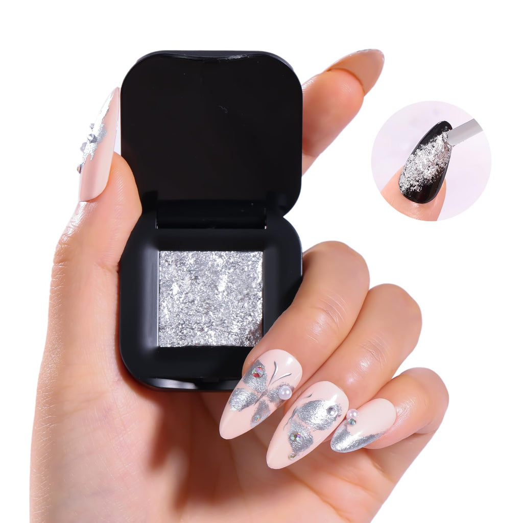 Makartt 3D Sculpting Gel – No-Wipe UV Texture Gel with Silver Fairy Aurora Powder (5g)