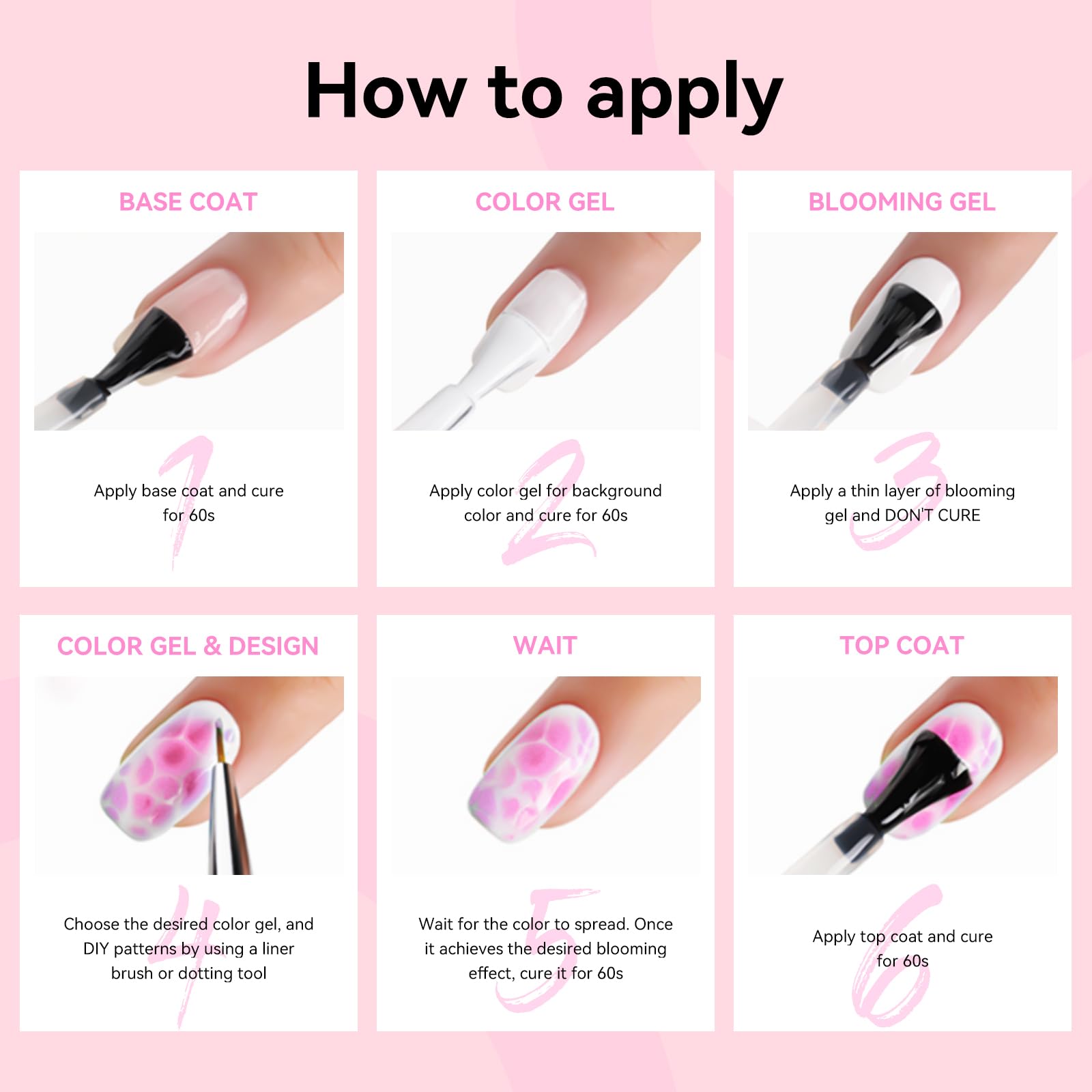 Makartt Blooming Gel-Clear 2 Pcs – Blooming Gel Nail Polish for Marble & Watercolor Nail Art