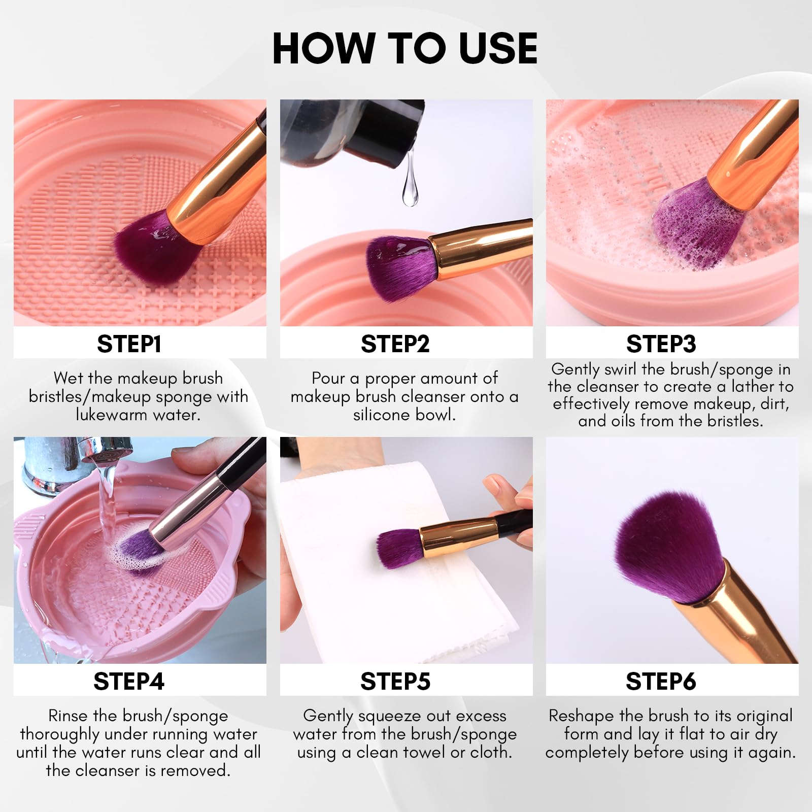 Makartt Brush Cleaner Solution – Deep Cleaning for Makeup Brushes, Sponges & Powder Puffs | Hypoallergenic & Cruelty-Free 2.02 fl oz