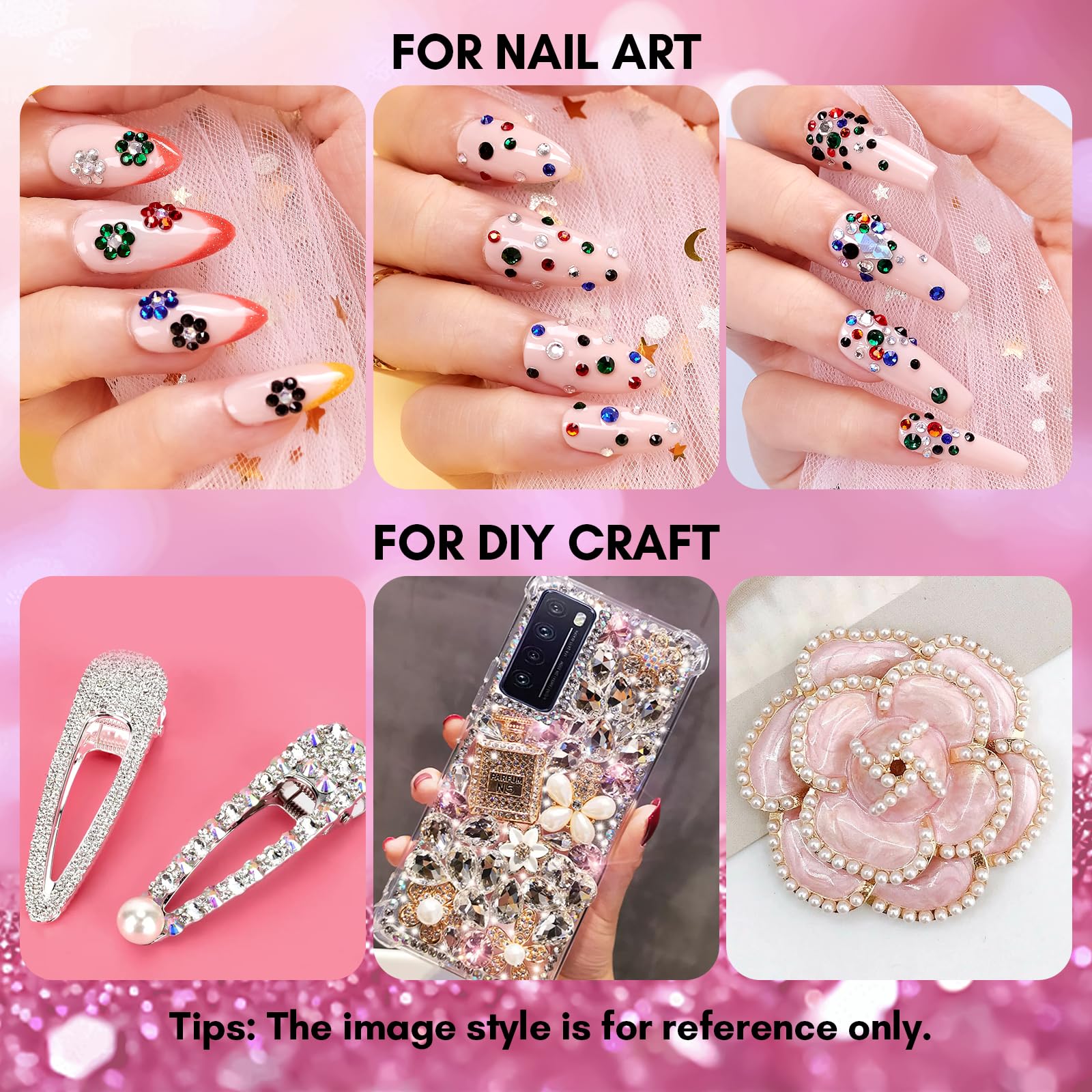Makartt Dark Purple Rhinestones – Flatback Amethyst Crystal for Nail Art & DIY Crafts | 1110 Pcs