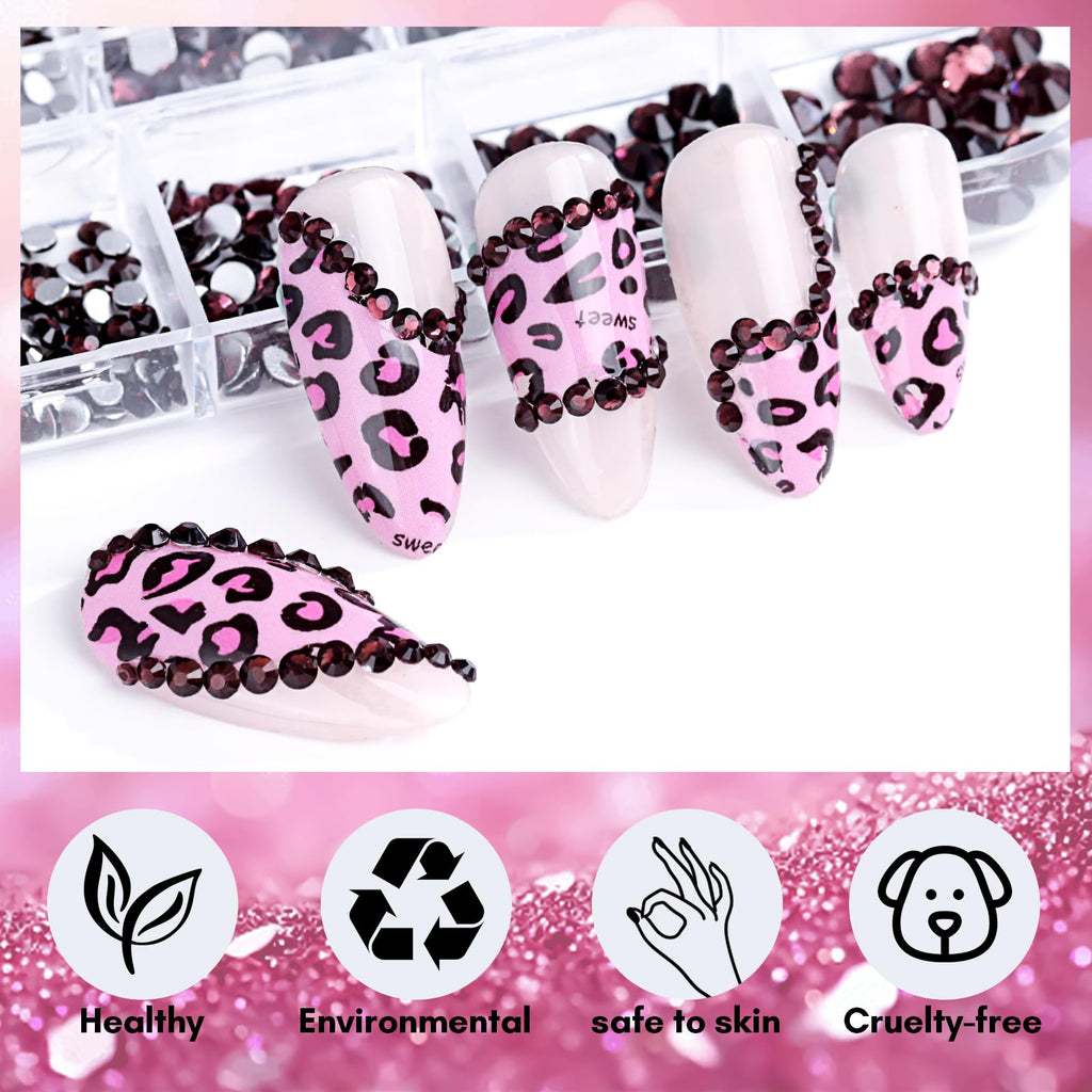 Makartt Dark Purple Rhinestones – Flatback Amethyst Crystal for Nail Art & DIY Crafts | 1110 Pcs