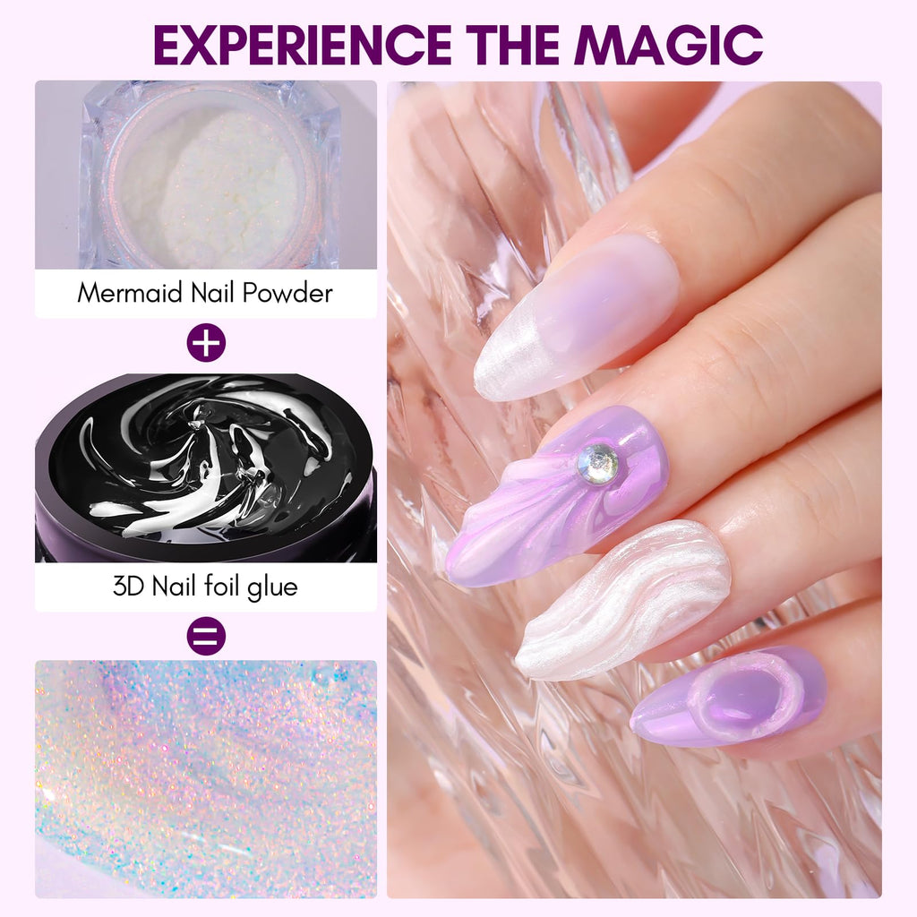 Makartt Nail Foil Glue - 3D Gel Nail Art Transfer Adhesive (2x8ml)
