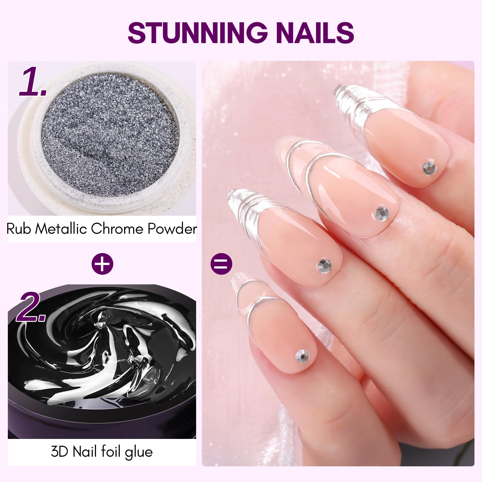 Makartt Nail Foil Glue - 3D Gel Nail Art Transfer Adhesive (2x8ml)
