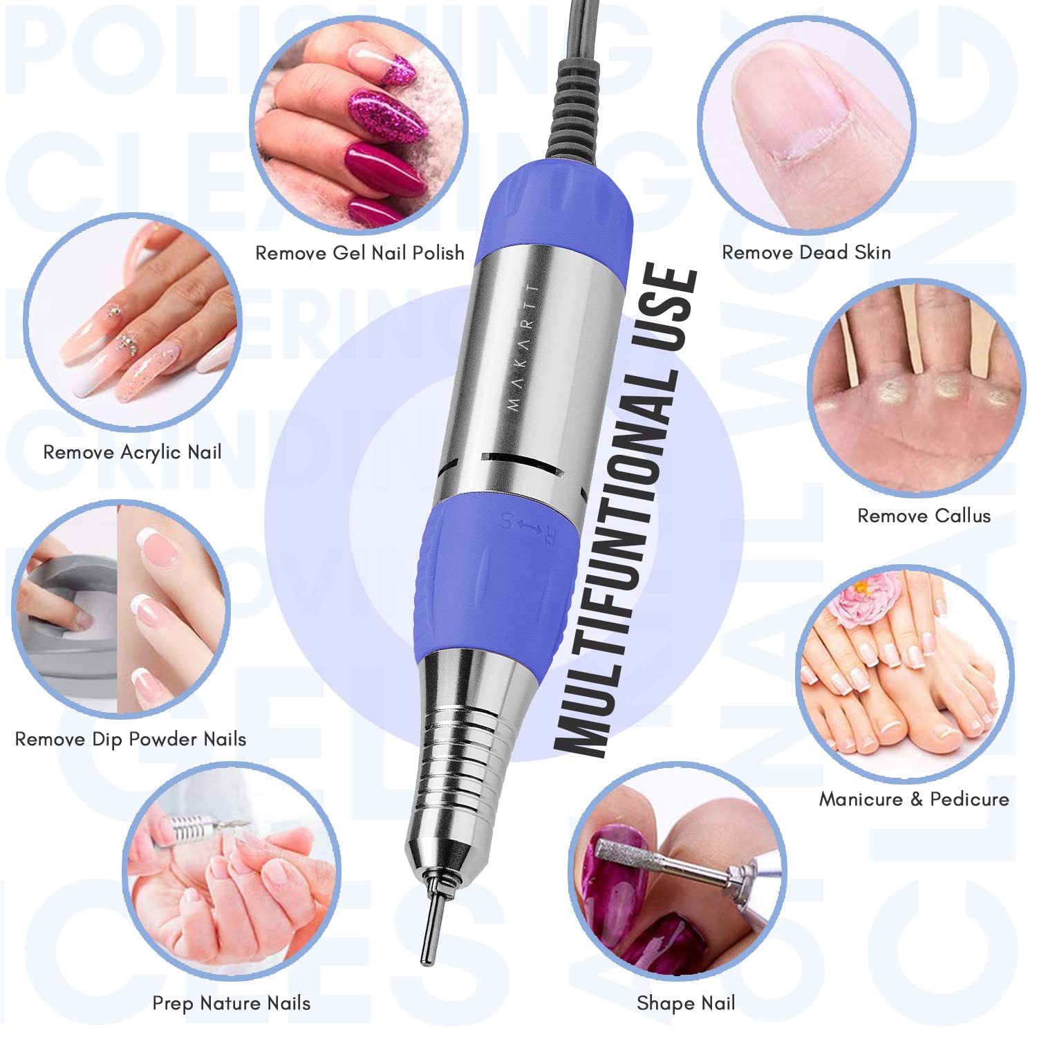 Makartt JD700 Nail Drill Electric Nail File — 30,000 RPM Professional Acrylic & Gel Tool
