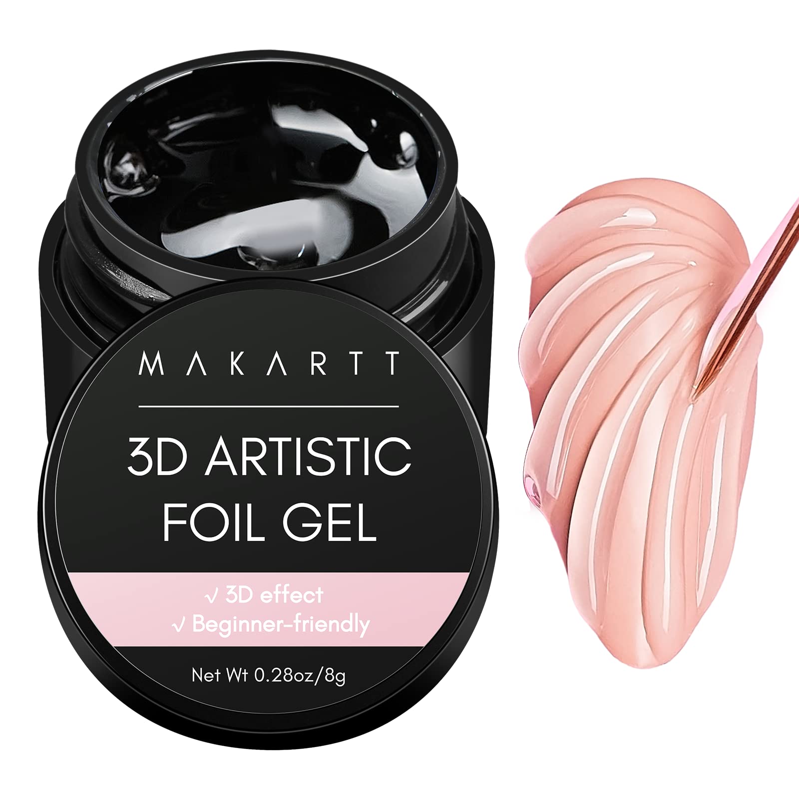 Makartt Nail Foil Glue - 3D Gel Nail Art Transfer Adhesive (2x8ml)