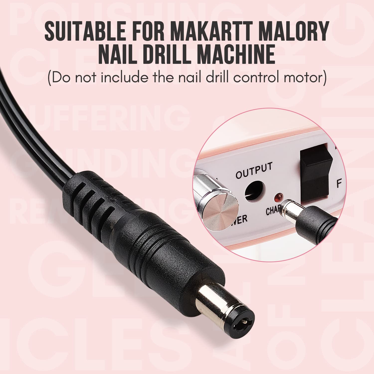 Makartt Nail Drill Handpiece for Malory — 0–30000 RPM Rechargeable Electric File
