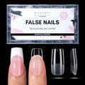 Makartt Medium Square Nail Tips – 504 PCS, 13 Sizes, Clear, Half-Matte