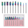 Makartt Nail Drill Bits Set – 10Pcs Diamond Tungsten Carbide, 3/32in for Acrylic & Gel Nails