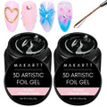 Makartt Nail Foil Glue - 3D Gel Nail Art Transfer Adhesive (2x8ml)