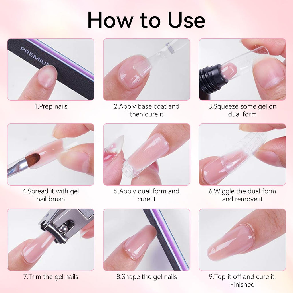 Makartt Poly Nail Gel Set – 6 Pastel Builder Gels for Extensions & Overlays | 15ml