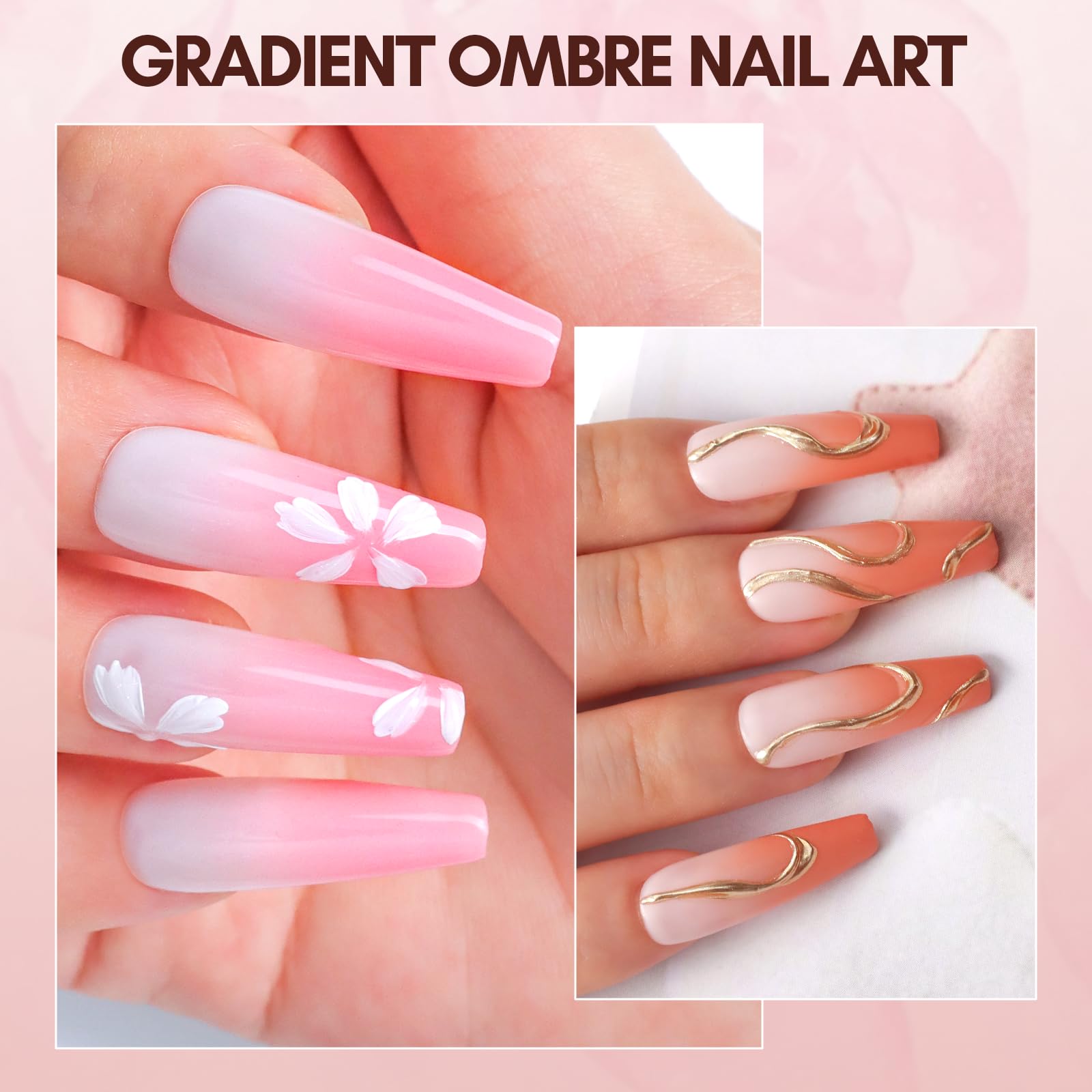 Makartt Ombre Gel Nail Polish Kit – 6-Color Gradient Blush Set